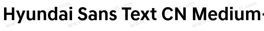 Hyundai Sans Text CN Medium字体转换
